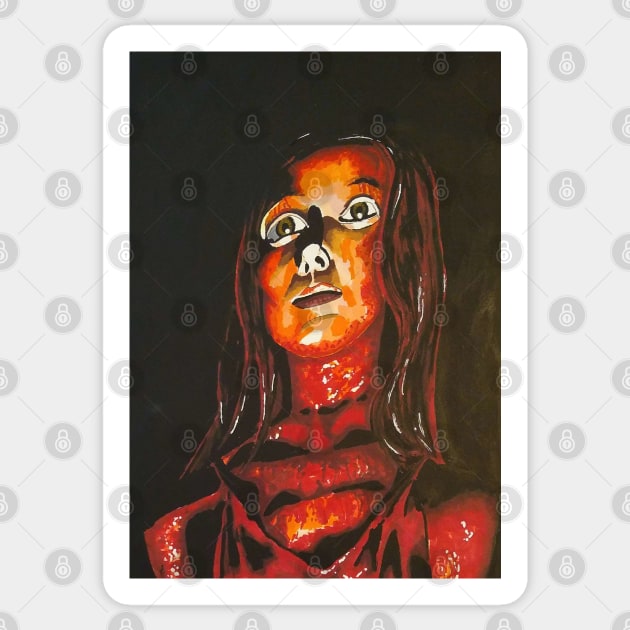 Carrie portrait (original) Sticker by StagArtStudios